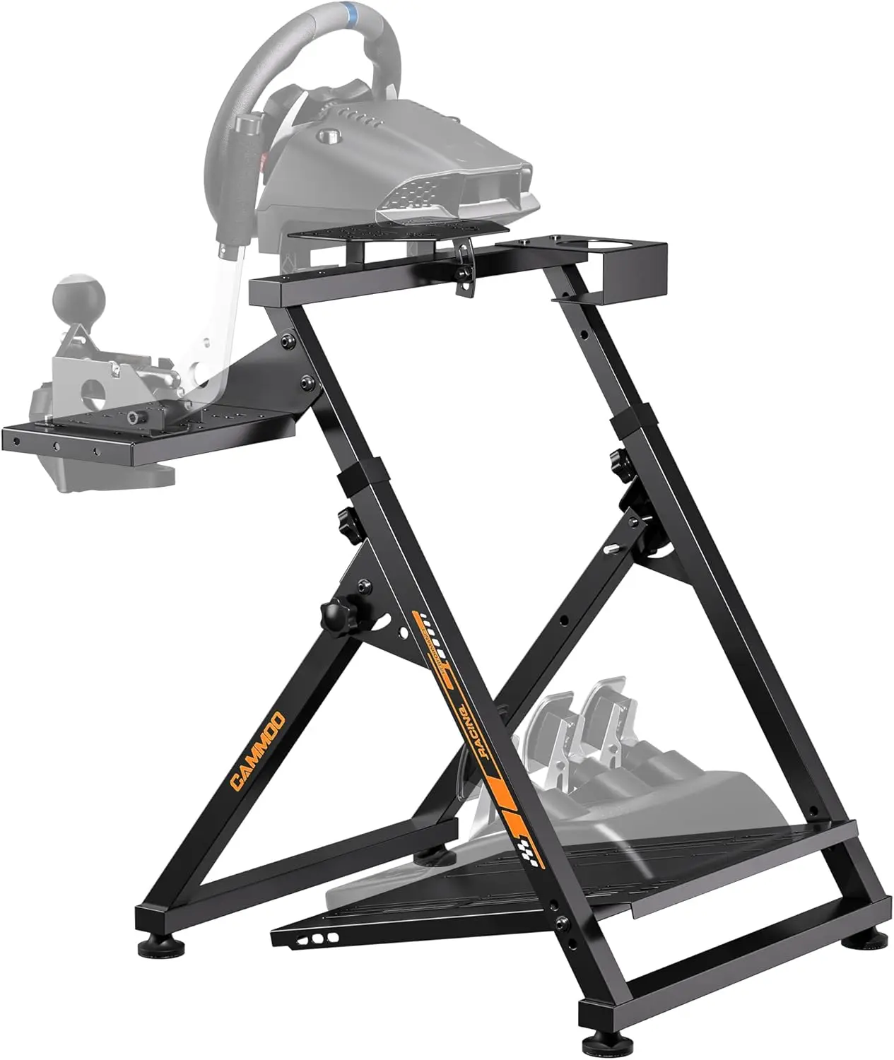 Foldable Racing Wheel Stand with 31-Hole Wheel & 26-Hole Shifter Panels, Height Adjustable, Cup Holder, Fits Logitech, Thrustmaster, Fanatec
Foldable Racing Wheel Stand with 31-Hole Wheel & 26-Hole Shifter Panels, Height Adjustable, Cup Holder, Fits Logitech, Thrustmaster, Fanatec