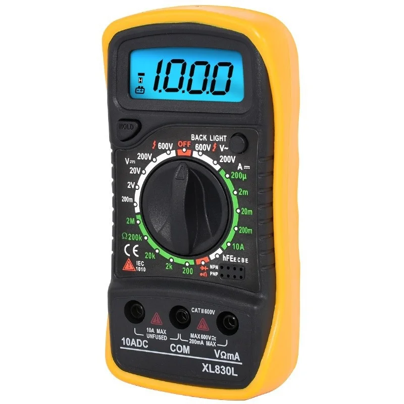 10pcs Xl830l Digital Multimeter Portable High Precision Digital Display Universal Watch Belt Backlit Electrician Multifunctional
10pcs Xl830l Digital Multimeter Portable High Precision Digital Display Universal Watch Belt Backlit Electrician Multifunctional