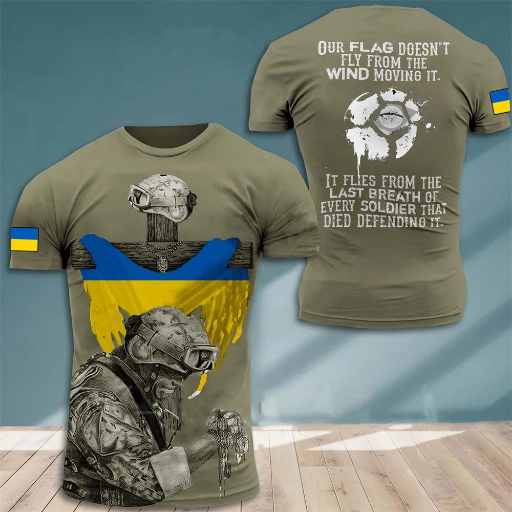 2023 Ukrainian Flag T-Shirts Men's 3d Print Tops Special Forces Soldier Tee Summer T Shirt Short Sleeve Casual Oversized Clothes
2023 Ukrainian Flag T-Shirts Men's 3d Print Tops Special Forces Soldier Tee Summer T Shirt Short Sleeve Casual Oversized Clothes