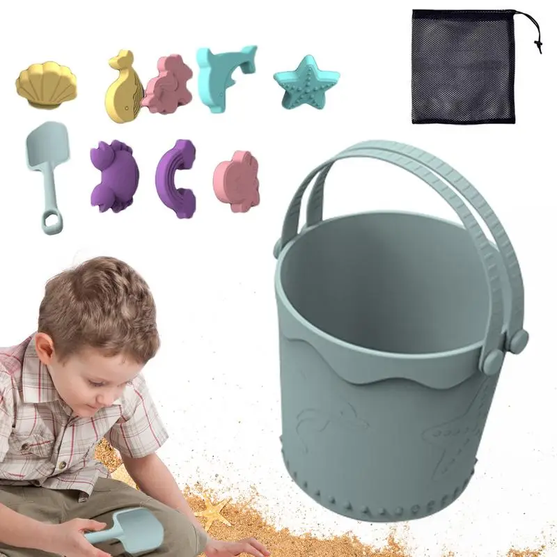 Children's Outdoor Beach Toys Fun Silicone Beach Toy Set With Portable Mesh Bag Sand Digging Tool Travel Sand Beach Toys
Children's Outdoor Beach Toys Fun Silicone Beach Toy Set With Portable Mesh Bag Sand Digging Tool Travel Sand Beach Toys