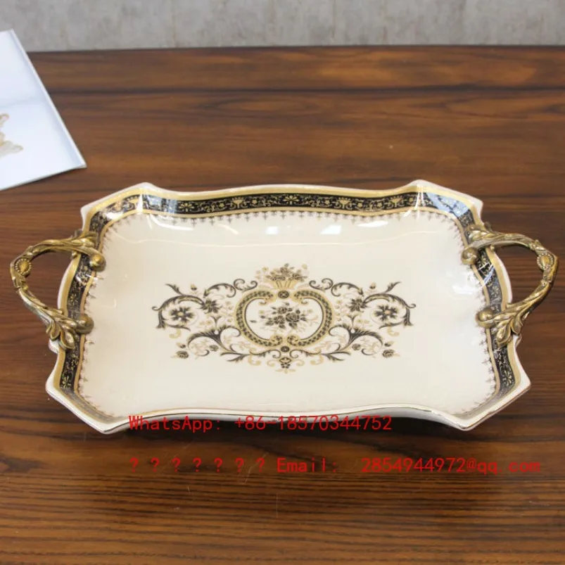 European Luxury Coffee Table Fruit Plate Ornament, Ceramic Tray Soft Decoration, Storage Tray
European Luxury Coffee Table Fruit Plate Ornament, Ceramic Tray Soft Decoration, Storage Tray