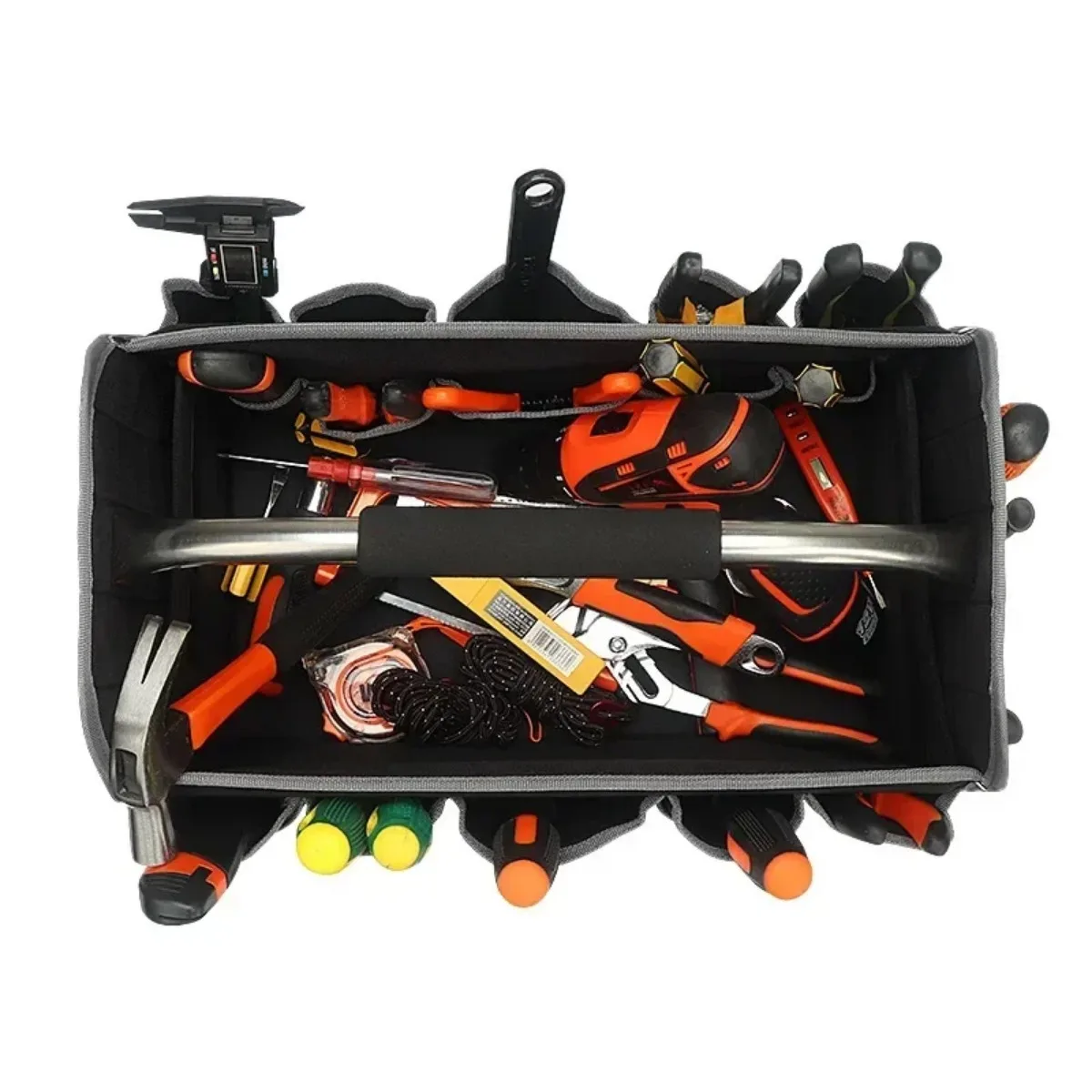 New 1680D Oxford Cloth Tool Bag Iron Tube Multifunctional Electrician Tools Storage Large Capacity Woodworking Handbag Toolbag
New 1680D Oxford Cloth Tool Bag Iron Tube Multifunctional Electrician Tools Storage Large Capacity Woodworking Handbag Toolbag