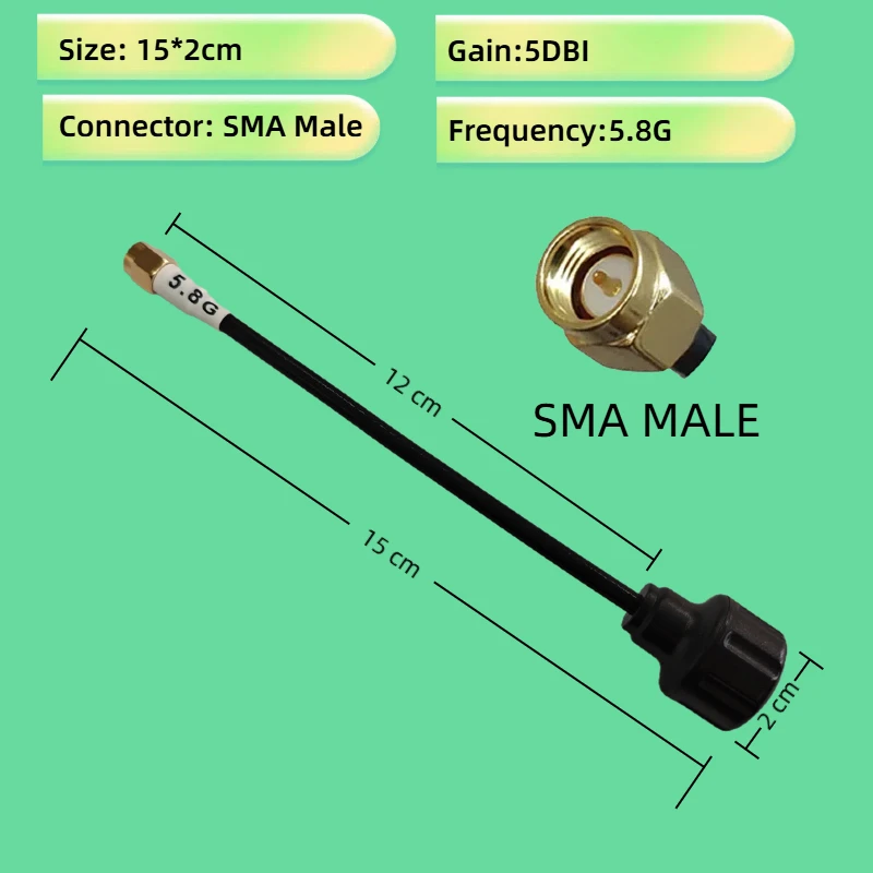 GWS 5Dbi High Gain Lollipop 4 RHCP Antenna for RC FPV Racing Drone Part 3.3G 5.8G SMA Male FPV Transmitter/Receiver
GWS 5Dbi High Gain Lollipop 4 RHCP Antenna for RC FPV Racing Drone Part 3.3G 5.8G SMA Male FPV Transmitter/Receiver
