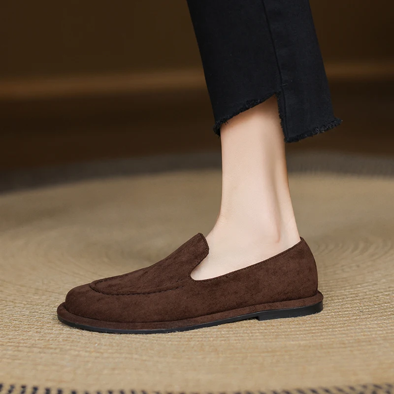 Women Flats Spring Autumn Mules Basic Style Simple Shoes Size 33-43 Faux Suede Slip On Brown Black Loafers Women Shoe Low Heel
Women Flats Spring Autumn Mules Basic Style Simple Shoes Size 33-43 Faux Suede Slip On Brown Black Loafers Women Shoe Low Heel