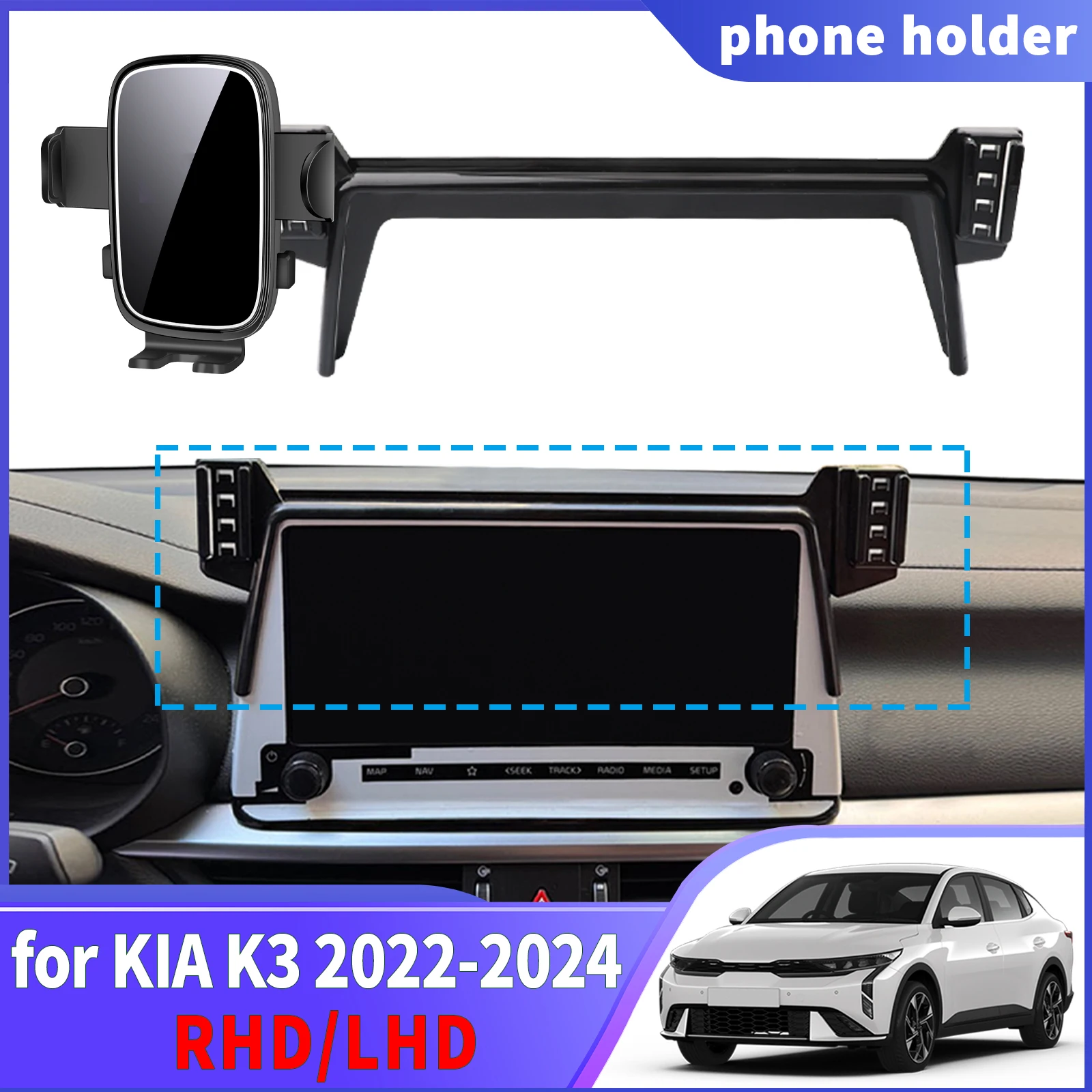 fit for KIA K3 2022 2023 2024 RHD/LHD Stable Clip-On Navigation Phone Holder Mount Customized Car accessoires
fit for KIA K3 2022 2023 2024 RHD/LHD Stable Clip-On Navigation Phone Holder Mount Customized Car accessoires