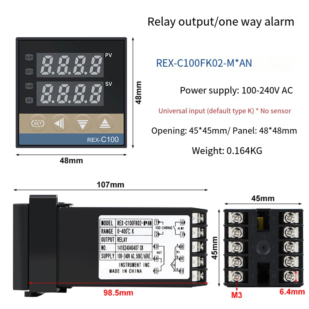 Home Brewing Equipment Digital PID Temperature Controller Sampling Cycle 0.5 Seconds ±0.5%FS Measuring Accuracy
Home Brewing Equipment Digital PID Temperature Controller Sampling Cycle 0.5 Seconds ±0.5%FS Measuring Accuracy