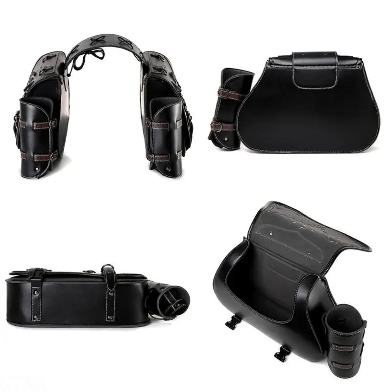 G7NA Universal Motorcycle Saddlebag Set Waterproof PU Leather Side Bags with Drink Holder Stylish Bag for Daily
G7NA Universal Motorcycle Saddlebag Set Waterproof PU Leather Side Bags with Drink Holder Stylish Bag for Daily