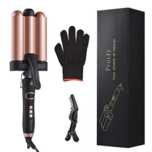 Pretfy Hair Curling Iron 3-Barrel 32mm Hair Waver Hair Curler Temperature Adjustable LCD Temp Display Hair Styling Tool
Pretfy Hair Curling Iron 3-Barrel 32mm Hair Waver Hair Curler Temperature Adjustable LCD Temp Display Hair Styling Tool