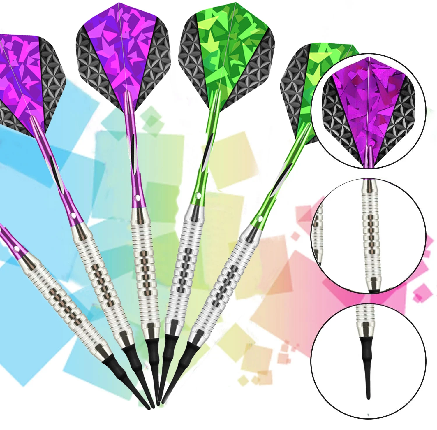 Soft tip Dart Set with Protector & Oval Plastic Storage Case - Professional Needles for Tournament & Home Use
Soft tip Dart Set with Protector & Oval Plastic Storage Case - Professional Needles for Tournament & Home Use