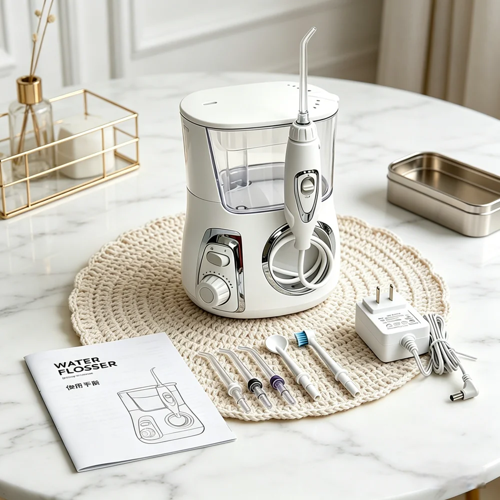 High-End Advanced Electric Oral Irrigator Countertop Water Flosser 5 Multifunctional Tips 10 Modes 800ML Tank
High-End Advanced Electric Oral Irrigator Countertop Water Flosser 5 Multifunctional Tips 10 Modes 800ML Tank