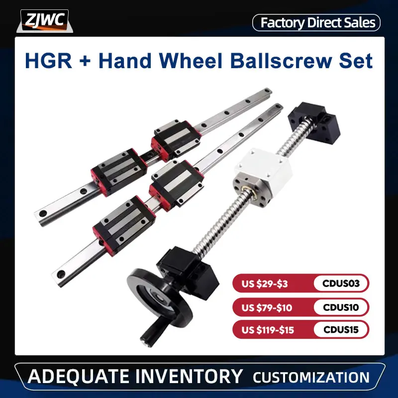 SFU1604/SFU1605/DFU1605 Ballscrew Set+Linear Rails 2pcs HGR20 Square Linear Guide+4pcs HGH20CA Carriages Blocks For CNC Machine
SFU1604/SFU1605/DFU1605 Ballscrew Set+Linear Rails 2pcs HGR20 Square Linear Guide+4pcs HGH20CA Carriages Blocks For CNC Machine