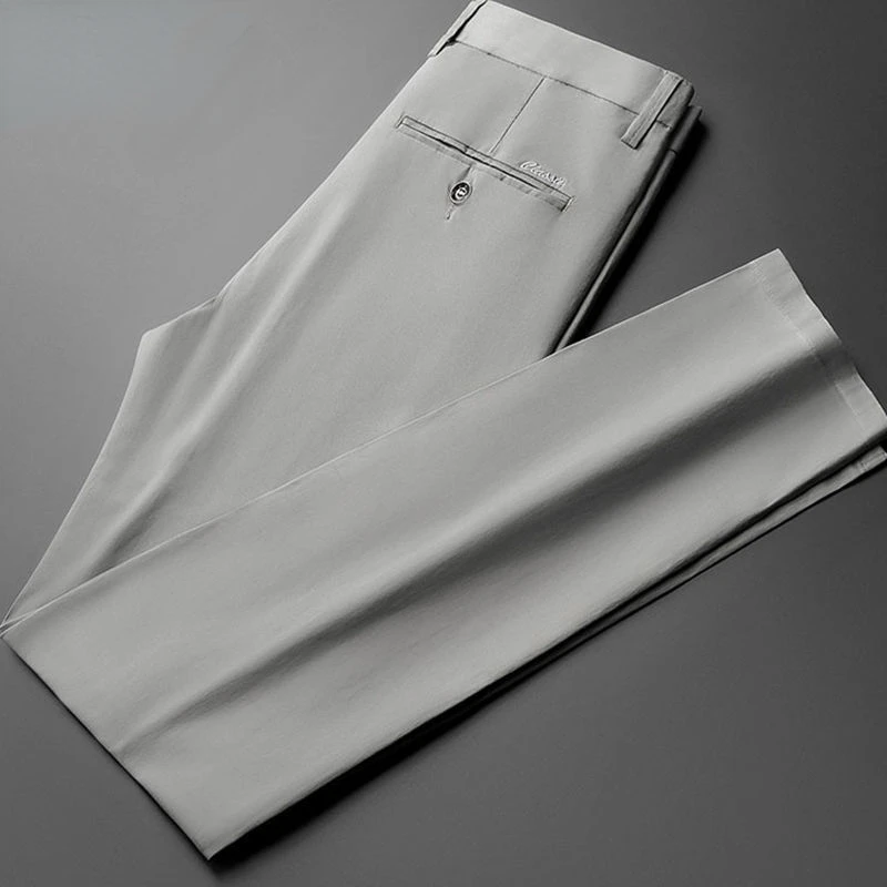 Summer Men Suit Pants Non-Ironing Slim-Fit Trendy Dress Pants Draping Business Formal Thin Casual Trousers Men Boutique Pants
Summer Men Suit Pants Non-Ironing Slim-Fit Trendy Dress Pants Draping Business Formal Thin Casual Trousers Men Boutique Pants