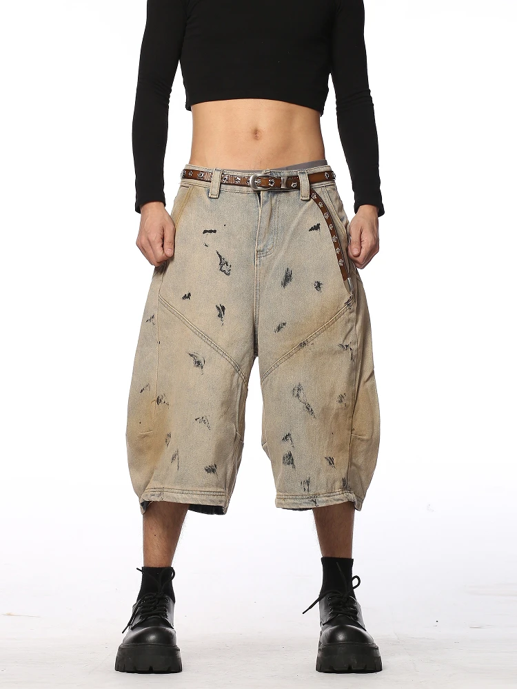 AJEM Американский ретро-дизайн, потертые желтые глиняные брюки с широкими штанинами, свободные джинсы, модные джинсы с высокой талией
AJEM Американский ретро-дизайн, потертые желтые глиняные брюки с широкими штанинами, свободные джинсы, модные джинсы с высокой талией