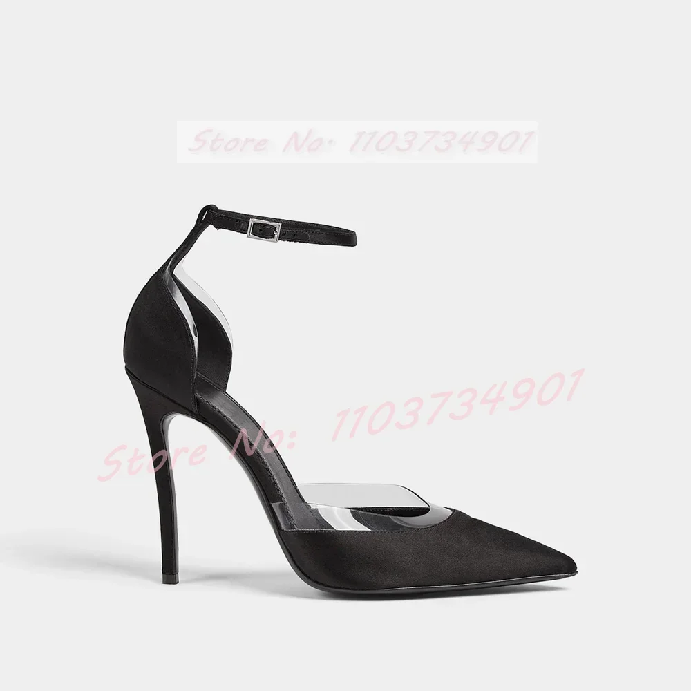Pointy Toe Clear Sandals Office Lady Concise Buckle Strap Satin Stiletto High Heels Shoes Female Big Size Elegant Casual Sandals
Pointy Toe Clear Sandals Office Lady Concise Buckle Strap Satin Stiletto High Heels Shoes Female Big Size Elegant Casual Sandals