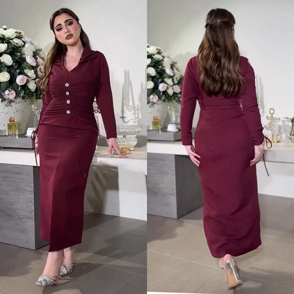 Customized Satin Button Graduation A-line V-neck Bespoke Occasion Gown Midi es Saudi Arabia
Customized Satin Button Graduation A-line V-neck Bespoke Occasion Gown Midi es Saudi Arabia
