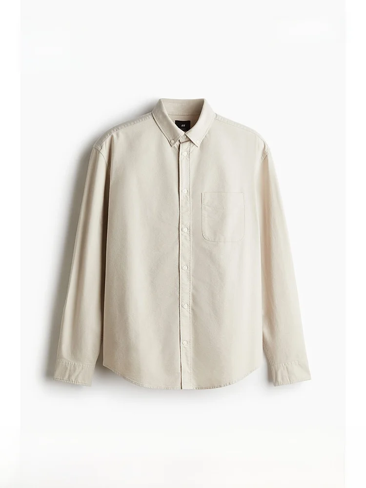 H&M Men's Oxford Cloth Shirt Summer Standard Fit Long Sleeve Button up Jacket Collar Shirt Cotton 100% Commute Wear
H&M Men's Oxford Cloth Shirt Summer Standard Fit Long Sleeve Button up Jacket Collar Shirt Cotton 100% Commute Wear
