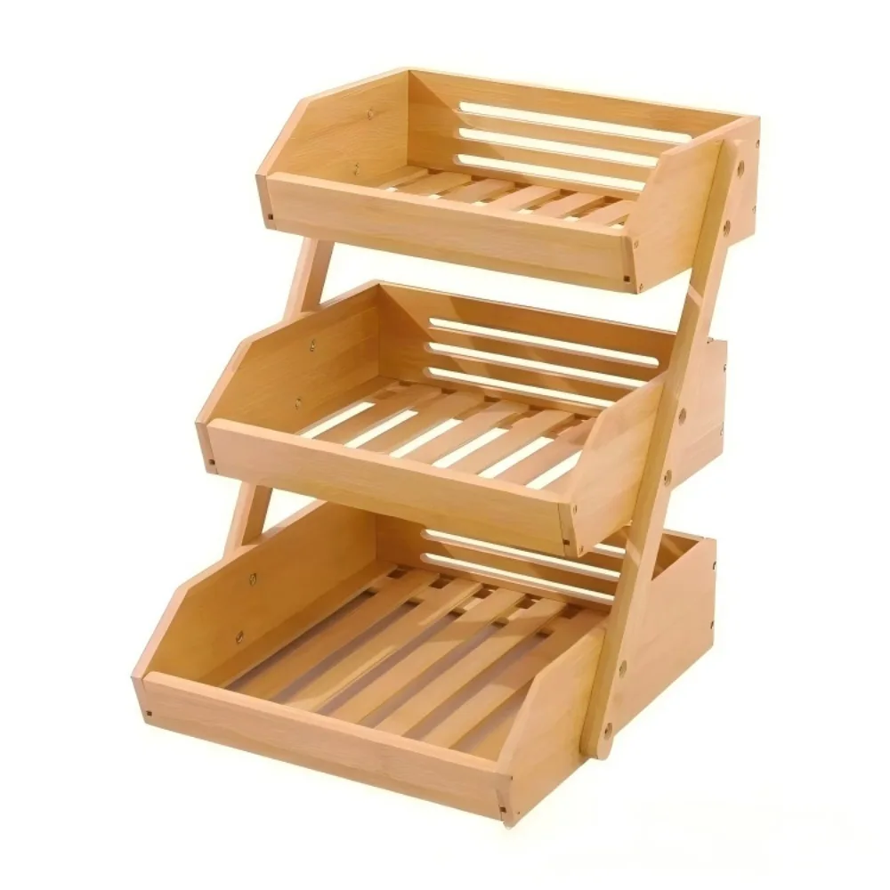 3-Tier Bamboo Fruit Vegetable Storage Basket, Detachable Drain Rack for Kitchen Organizer
3-Tier Bamboo Fruit Vegetable Storage Basket, Detachable Drain Rack for Kitchen Organizer