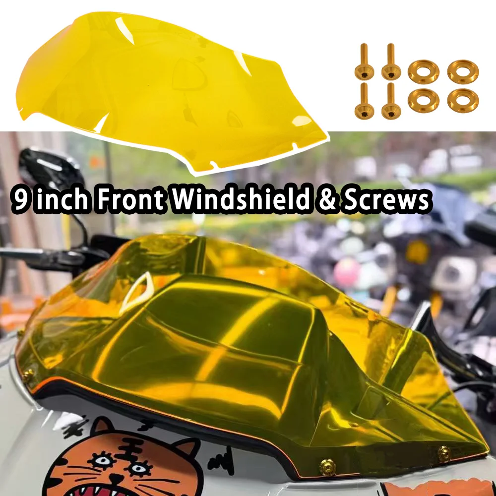 Motorcycle 9 inch Yellow Front Windshield Wind Windscreen Deflector Cover Plate For Harley Davidson Road Glide FLTRX 2015-2023
Motorcycle 9 inch Yellow Front Windshield Wind Windscreen Deflector Cover Plate For Harley Davidson Road Glide FLTRX 2015-2023