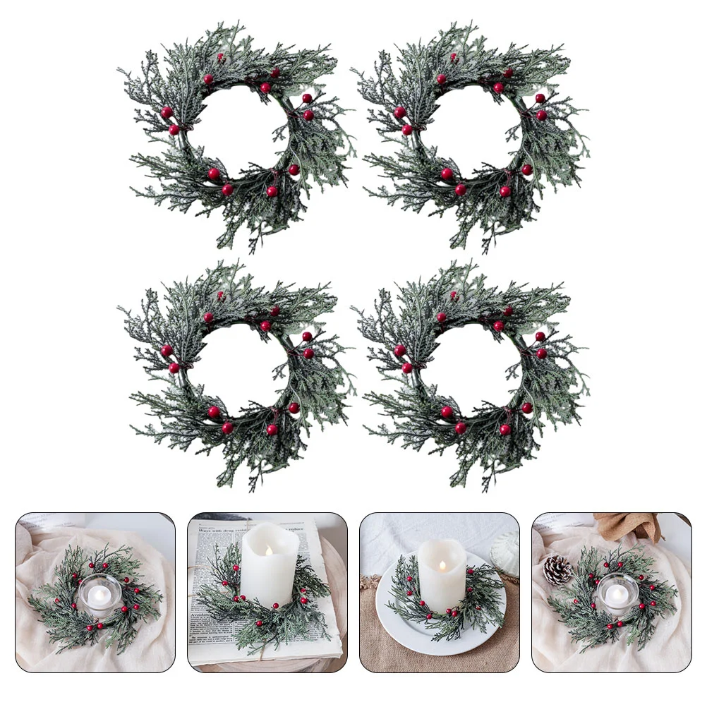 4pcs Christmas Rings Artificial Red Berries Snowy Pine Needles Garlands Pillar Wreaths rings wreaths
4pcs Christmas Rings Artificial Red Berries Snowy Pine Needles Garlands Pillar Wreaths rings wreaths