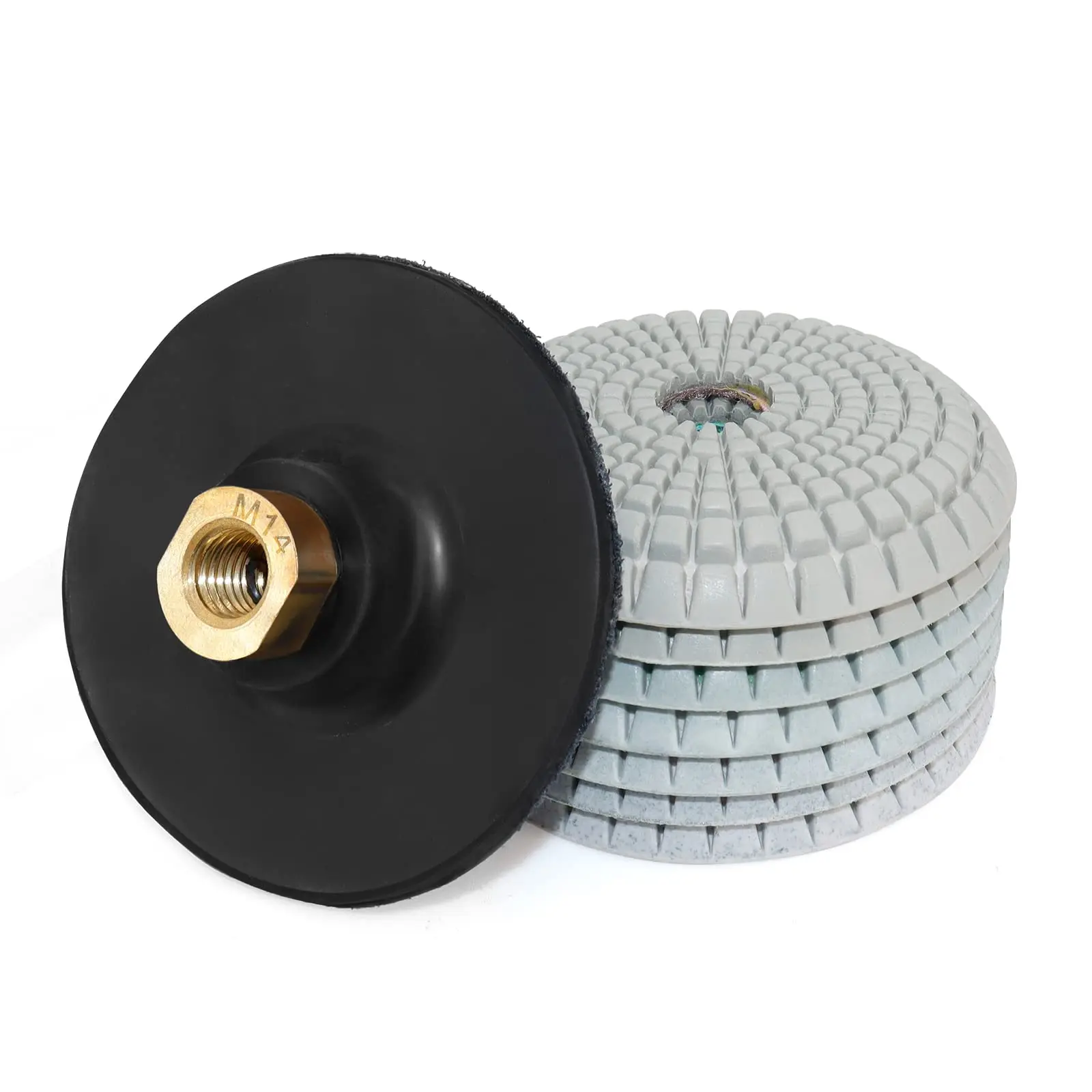 7PCS 4" Arc Bowl-Shaped Grinding Discs with Backer Pad Wet Convex Concave Polishing Pad Grit 50-3000 for Granite Concrete Marble
7PCS 4" Arc Bowl-Shaped Grinding Discs with Backer Pad Wet Convex Concave Polishing Pad Grit 50-3000 for Granite Concrete Marble
