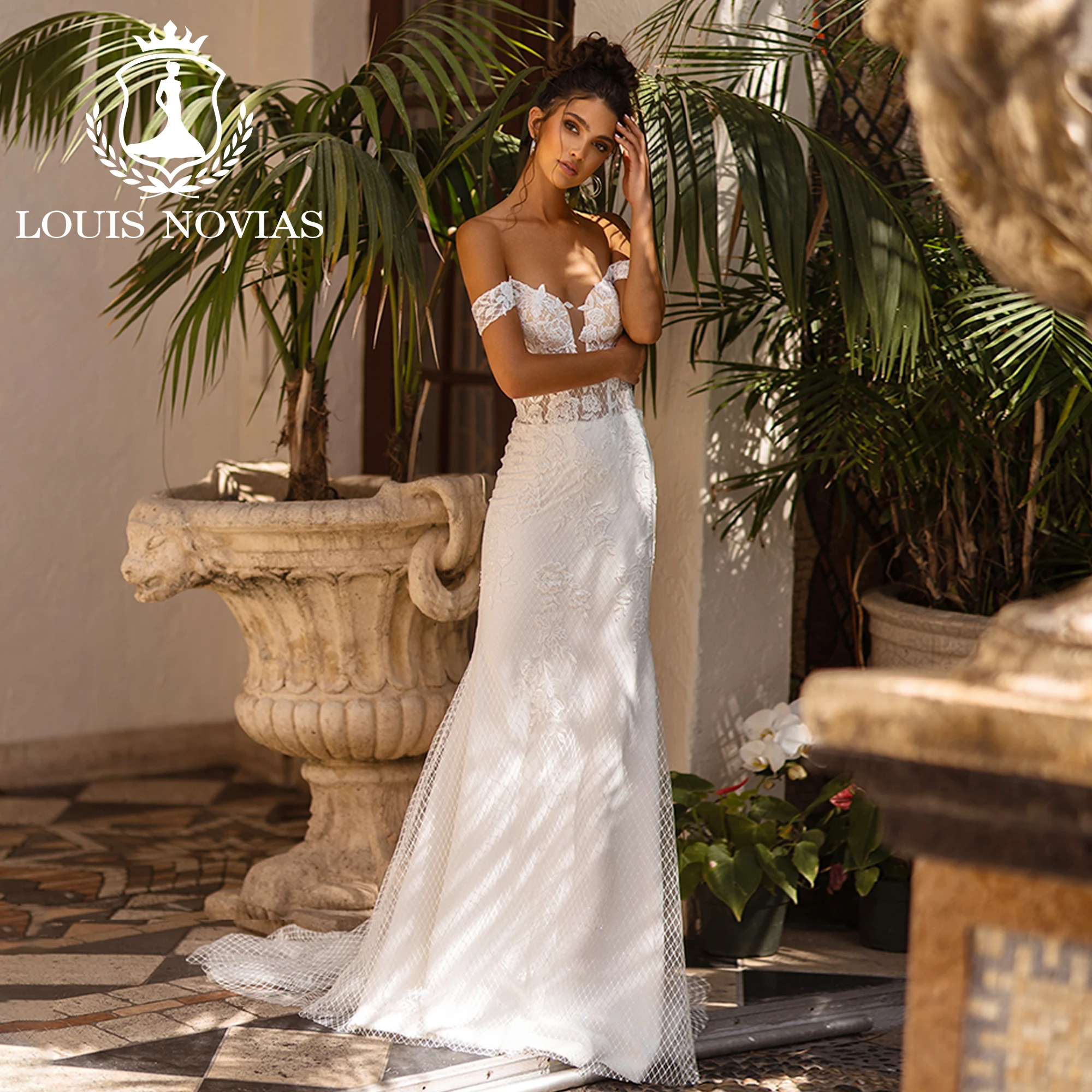 LOUIS NOVIAS Mermaid Wedding Dress Sexy Off the Shoulder Sweetheart Illusion Brush Train Wedding Gown Vestidos Novias De Saten
LOUIS NOVIAS Mermaid Wedding Dress Sexy Off the Shoulder Sweetheart Illusion Brush Train Wedding Gown Vestidos Novias De Saten