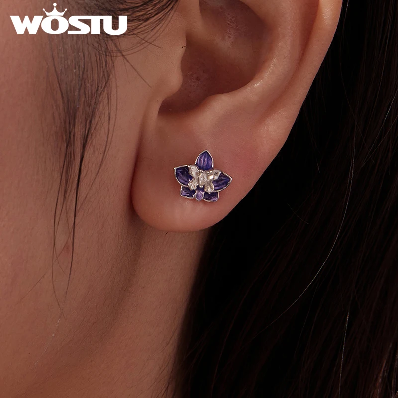 WOSTU 925 Sterling Silver Orchid Stud Earrings for Women Birthday Party Gift Fine Jewelry
WOSTU 925 Sterling Silver Orchid Stud Earrings for Women Birthday Party Gift Fine Jewelry