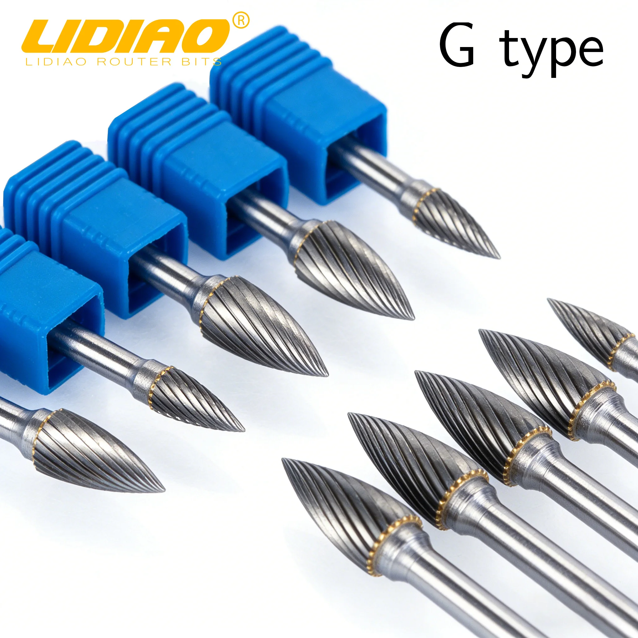 LIDIAO G Type Burrs Double Cut Rotary Files for Metalworking Wood Carving Engraving Polishing Die Grinder Bits with 6mm Shank
LIDIAO G Type Burrs Double Cut Rotary Files for Metalworking Wood Carving Engraving Polishing Die Grinder Bits with 6mm Shank