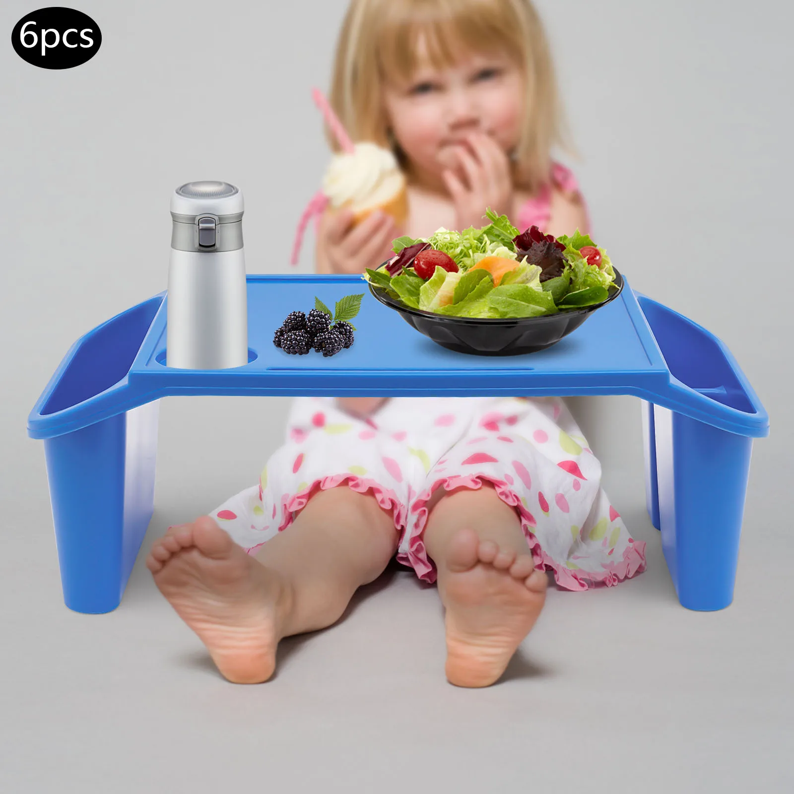 6 Pcs Kids Lap Desk Tray, Plastic Breakfast Laptop Trays with Side Pockets, Portable Lap Bed Table
6 Pcs Kids Lap Desk Tray, Plastic Breakfast Laptop Trays with Side Pockets, Portable Lap Bed Table