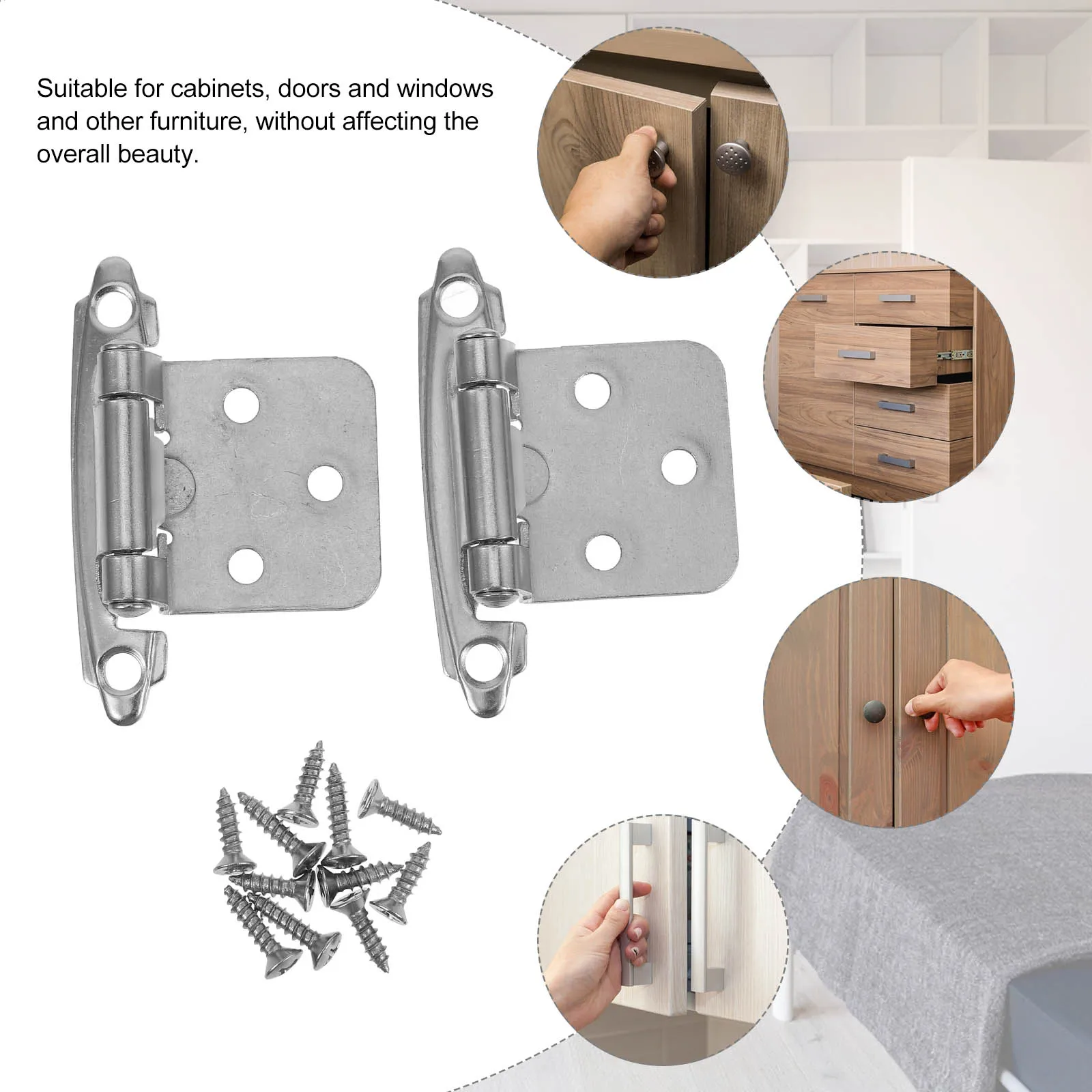Spring Hinge Automatic Kitchen Door Cabinet Hinges Black for Cabinets Overlay Matte Bathroom
Spring Hinge Automatic Kitchen Door Cabinet Hinges Black for Cabinets Overlay Matte Bathroom