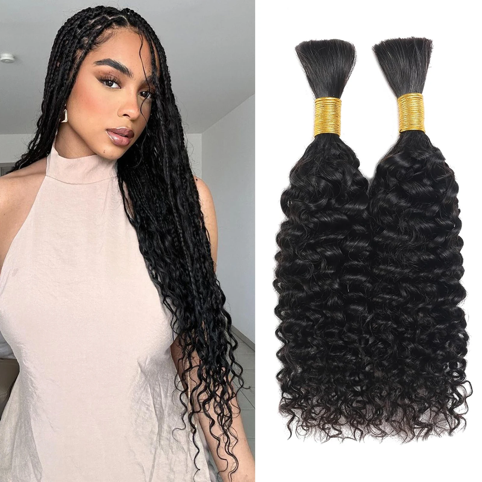 Boho Hairstyle Bulk Water Wave Braiding Hair 24 Inch 2 Pcs Each Pack,Black Soft Boho Braids
Boho Hairstyle Bulk Water Wave Braiding Hair 24 Inch 2 Pcs Each Pack,Black Soft Boho Braids
