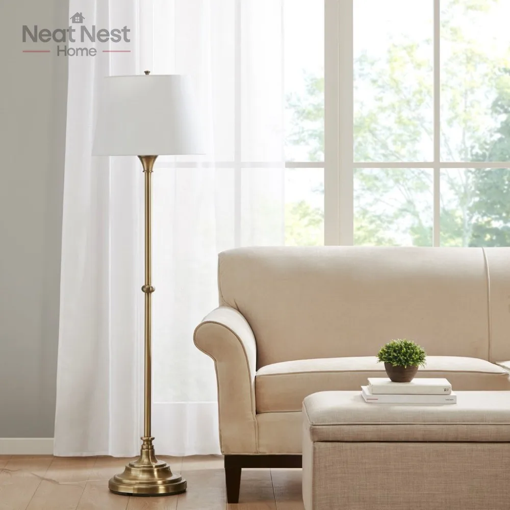 Classic traditional style Floor Lamp 59"H, antique brass finish light with an empire shade,for bedroom,Simple assembly required
Classic traditional style Floor Lamp 59"H, antique brass finish light with an empire shade,for bedroom,Simple assembly required