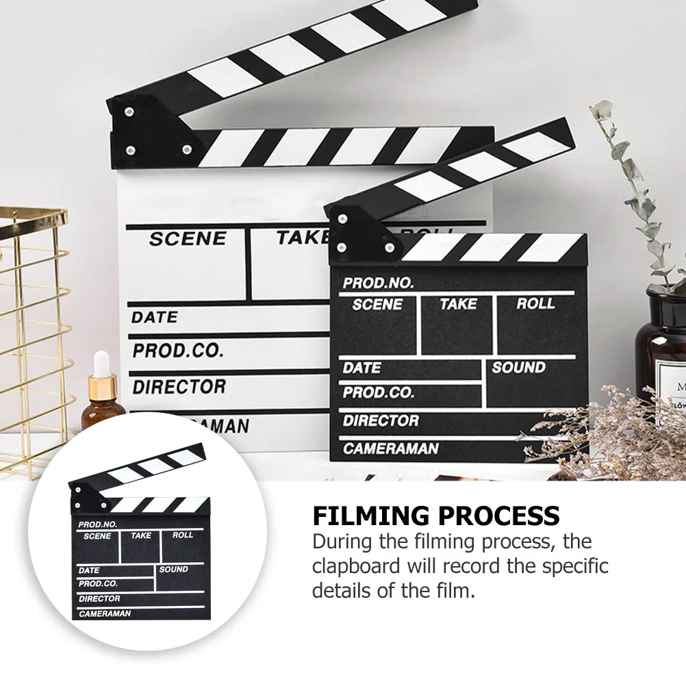 1pc Wooden Film Board Reusable Movie Clapboard Professional Video Production Old Fashioned
1pc Wooden Film Board Reusable Movie Clapboard Professional Video Production Old Fashioned