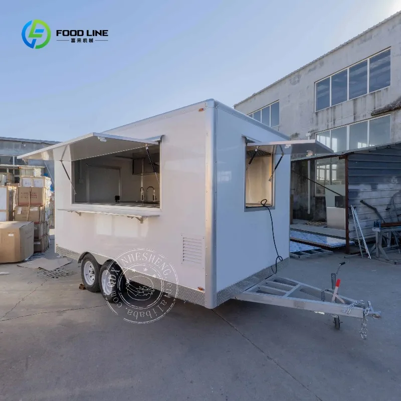 AU Standard Food Trailer Truck Can Move 3 Sink Food Cart with Range Hood and Firewall White Trailer
AU Standard Food Trailer Truck Can Move 3 Sink Food Cart with Range Hood and Firewall White Trailer