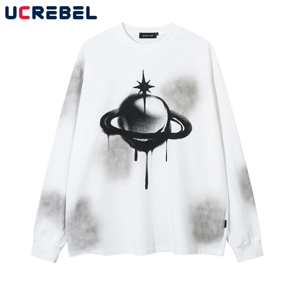 Planet Print Long Sleeve T-shirt Mens Distressed Autumn High Street Loose Long Sleeve Crew Neck Tee Men Tops
Planet Print Long Sleeve T-shirt Mens Distressed Autumn High Street Loose Long Sleeve Crew Neck Tee Men Tops