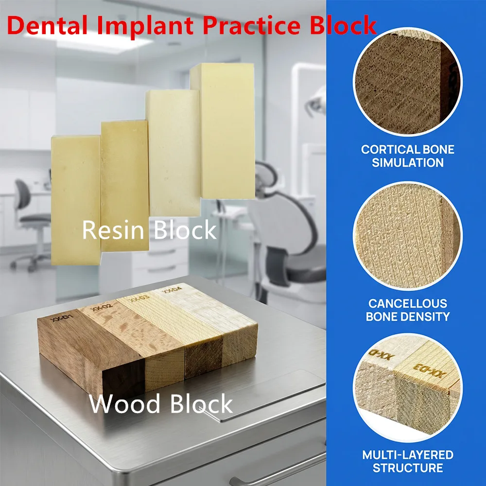 4 Types Simulated Bone Block Dental Alveolar Jaw Bone Replica Model Implant Drilling Practice Training Wood/Resin Block D1-D4
4 Types Simulated Bone Block Dental Alveolar Jaw Bone Replica Model Implant Drilling Practice Training Wood/Resin Block D1-D4