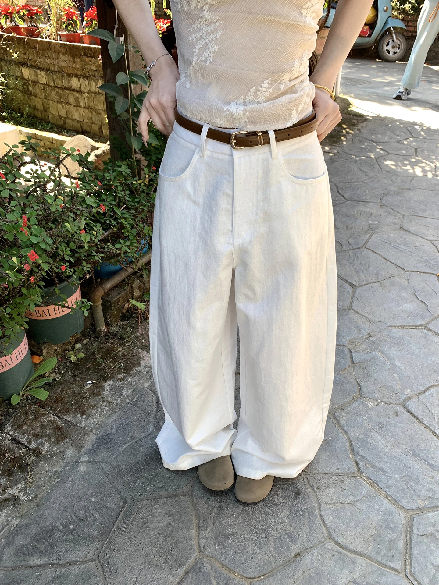 Laid-back Wide Leg Pants Women's Loose Casual Trousers Spring Summer New Style High Waist Cotton Korean Style Casual Pants
Laid-back Wide Leg Pants Women's Loose Casual Trousers Spring Summer New Style High Waist Cotton Korean Style Casual Pants