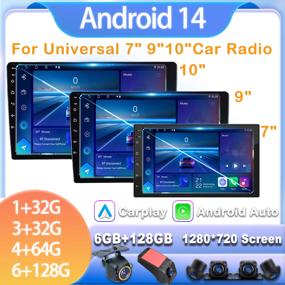 Android 14 радио для универсального 7 "/9"/10 "автомобильного радио мультимедийный видеоплеер авто беспроводной Carplay GPS без 2DIN 4G WIFI навигация
Android 14 радио для универсального 7 "/9"/10 "автомобильного радио мультимедийный видеоплеер авто беспроводной Carplay GPS без 2DIN 4G WIFI навигация
