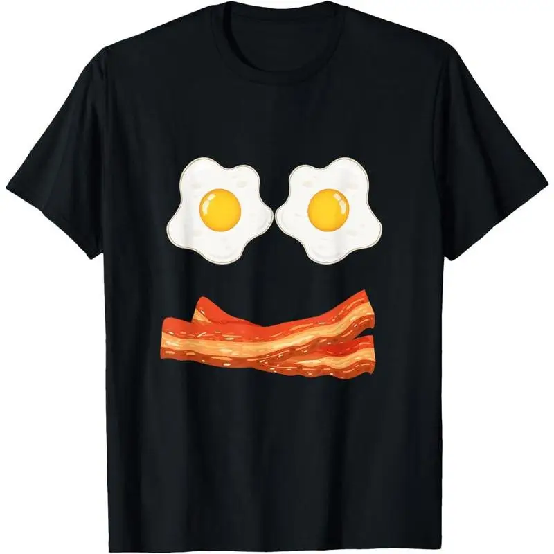 Unisex Bacon And Eggs Pattern Tops Funny Breakfast Graphic Tees Short Sleeve Casual T Shirts Cotton Shirts
Unisex Bacon And Eggs Pattern Tops Funny Breakfast Graphic Tees Short Sleeve Casual T Shirts Cotton Shirts