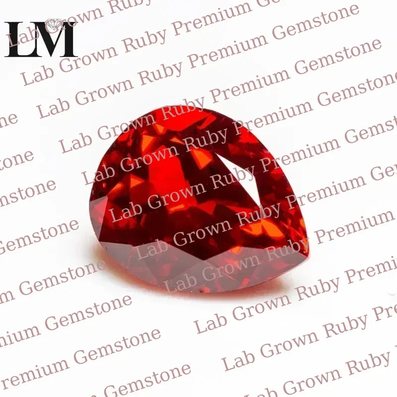 Pear Cut VVS1 Red Tone Lab Grown Ruby Loose Charms Optional AGL Certificate For Ring Earring DIY Jewelry Making
Pear Cut VVS1 Red Tone Lab Grown Ruby Loose Charms Optional AGL Certificate For Ring Earring DIY Jewelry Making
