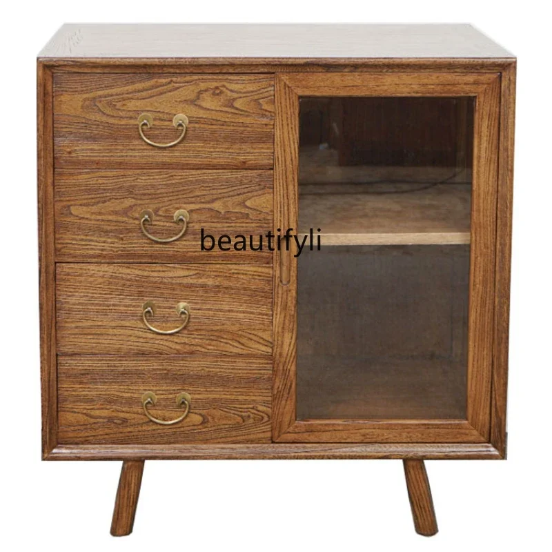 S Chinese Retro Solid Wood Tea Sideboard Cabinet Simple Hallway Glass Locker Living Room Display Cabinet furniture
S Chinese Retro Solid Wood Tea Sideboard Cabinet Simple Hallway Glass Locker Living Room Display Cabinet furniture