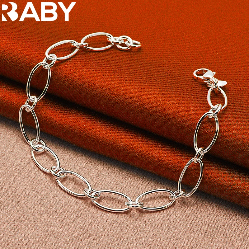 URBABY 925 Sterling Silver Simple Lobster Clasps Bracelet Chain For Women Fashion Jewelry Wedding Party Charms Accessories
URBABY 925 Sterling Silver Simple Lobster Clasps Bracelet Chain For Women Fashion Jewelry Wedding Party Charms Accessories