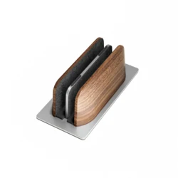 HPERGO Adjuatable Portable Vertical Laptop Stand Dual Slot Walnut Wooden Laptop Holder Vertical for Office HPERGO Adjuatable Portable Vertical Laptop Stand Dual Slot Walnut Wooden Laptop Holder Vertical for Office