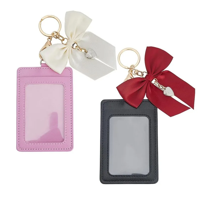 Women Girl Sweet Bow Keychain PU Photo Card Holder Case Cute Badge Holder for ID Photo Card Cover Case
Women Girl Sweet Bow Keychain PU Photo Card Holder Case Cute Badge Holder for ID Photo Card Cover Case