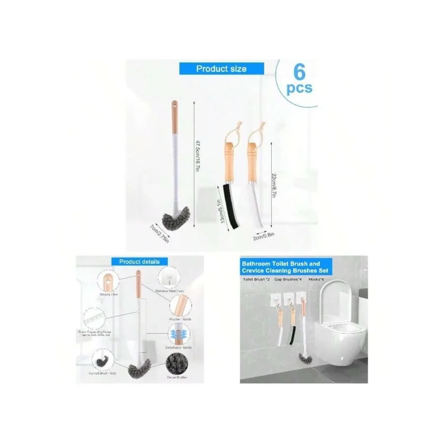 【New style】Curved Toilet Bowl Brush And Crevice Cleaning Brushes Set, Bathroom Cleaning Scrub Brush With Long Handle, Toilet Sc
【New style】Curved Toilet Bowl Brush And Crevice Cleaning Brushes Set, Bathroom Cleaning Scrub Brush With Long Handle, Toilet Sc