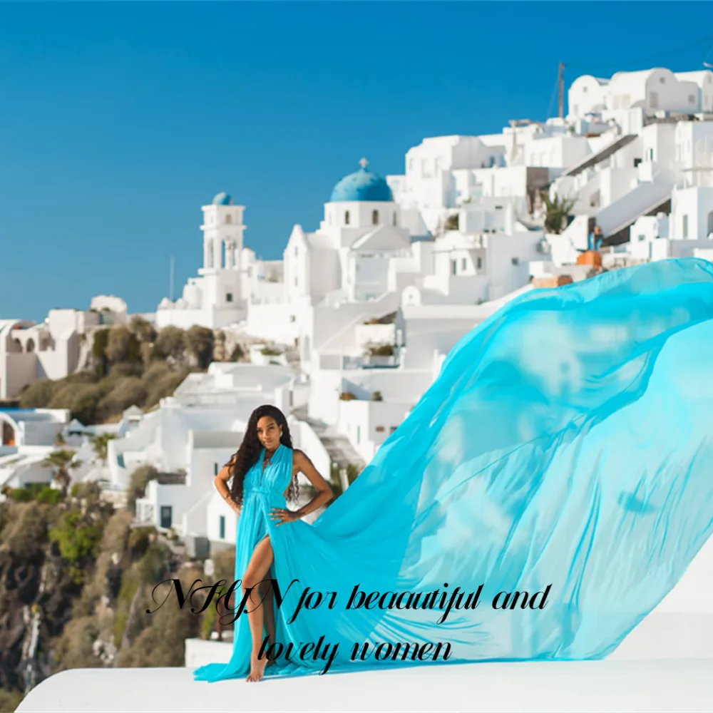 NFYN Blue Elegant Formal Gown Deep V-Neck Sleeveless Prom Dresses Side Split Trailing Evening Dresses robe de bal Customized
NFYN Blue Elegant Formal Gown Deep V-Neck Sleeveless Prom Dresses Side Split Trailing Evening Dresses robe de bal Customized