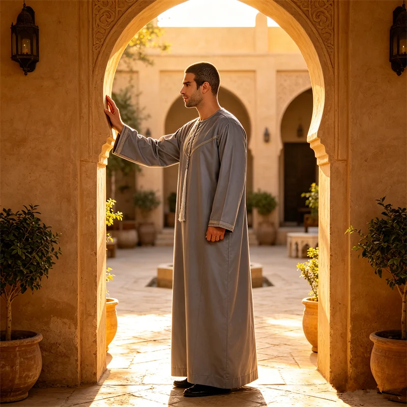 Eid Ramadan Mens Robe Long Sleeve Saudi Arab Thobe Jubba Thobe Thoub Abaya Man Kaftan Middle East Islamic Clothing Muslim Dress
Eid Ramadan Mens Robe Long Sleeve Saudi Arab Thobe Jubba Thobe Thoub Abaya Man Kaftan Middle East Islamic Clothing Muslim Dress