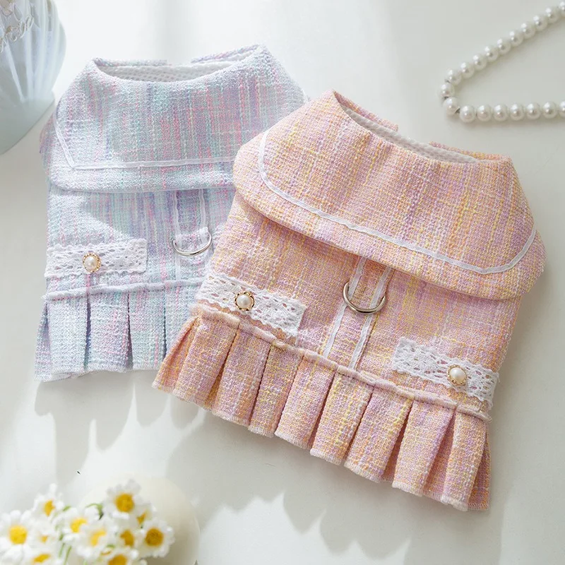 Little Fragrant Pet Dress Solid Colour Dog Skirt Spring Summer Small Dog Breathable Clothes Teddy Can Leash Pullover
Little Fragrant Pet Dress Solid Colour Dog Skirt Spring Summer Small Dog Breathable Clothes Teddy Can Leash Pullover