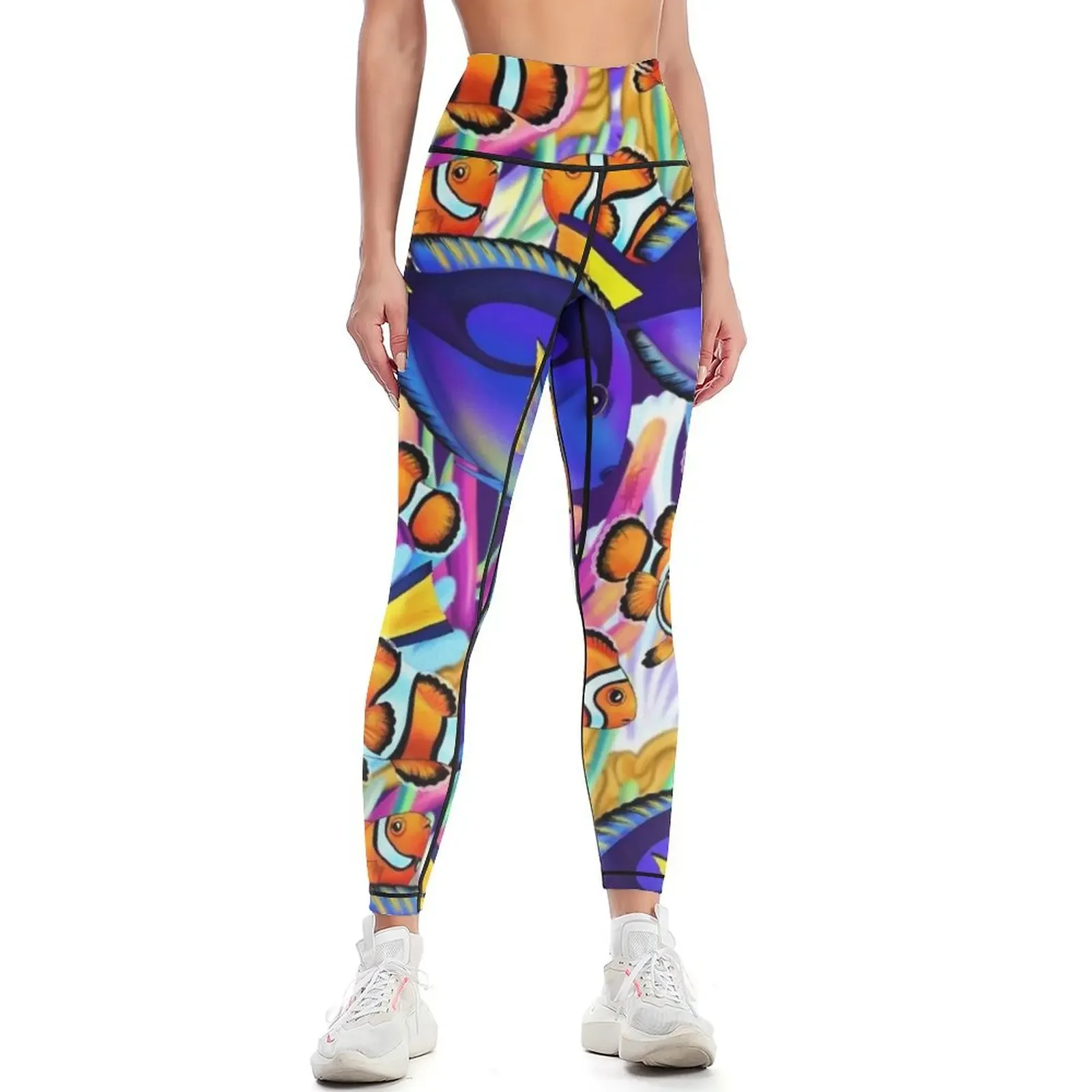 Clownfish and Blue Tangs Friendship- Tropical Fish in Coral Reef Leggings gym sportswear woman gym top Womens Leggings
Clownfish and Blue Tangs Friendship- Tropical Fish in Coral Reef Leggings gym sportswear woman gym top Womens Leggings