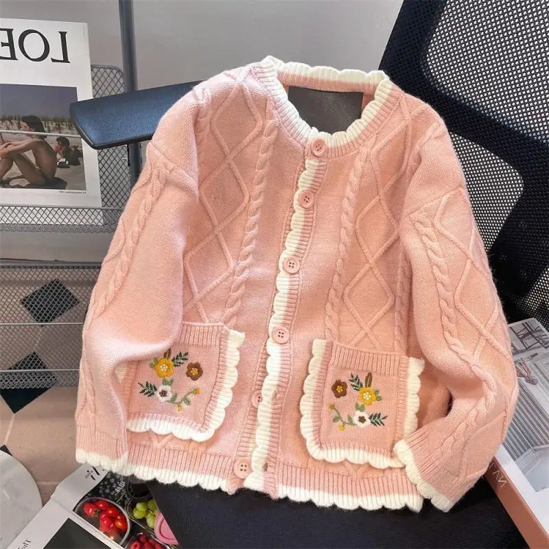 Women's Sweater Outdoor Daily Wear Embroidery Knit Cardigan Women's Spring Autumn Outerwear Loose Thick Sweet Chic New Stylish
Women's Sweater Outdoor Daily Wear Embroidery Knit Cardigan Women's Spring Autumn Outerwear Loose Thick Sweet Chic New Stylish