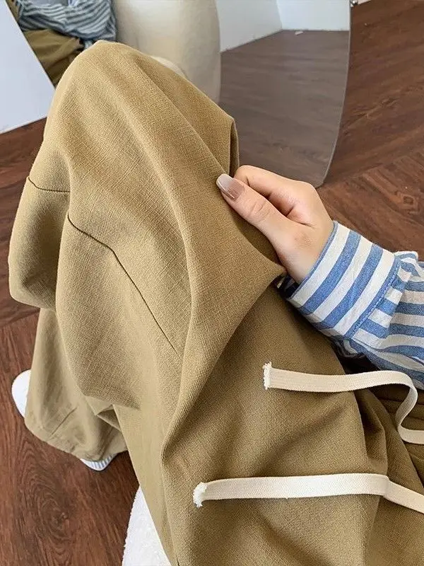 plus Size Khaki High Waist Casual Work Pants Women's Spring Summer Small Size Straight Leg Thin Wide Leg Pants
plus Size Khaki High Waist Casual Work Pants Women's Spring Summer Small Size Straight Leg Thin Wide Leg Pants